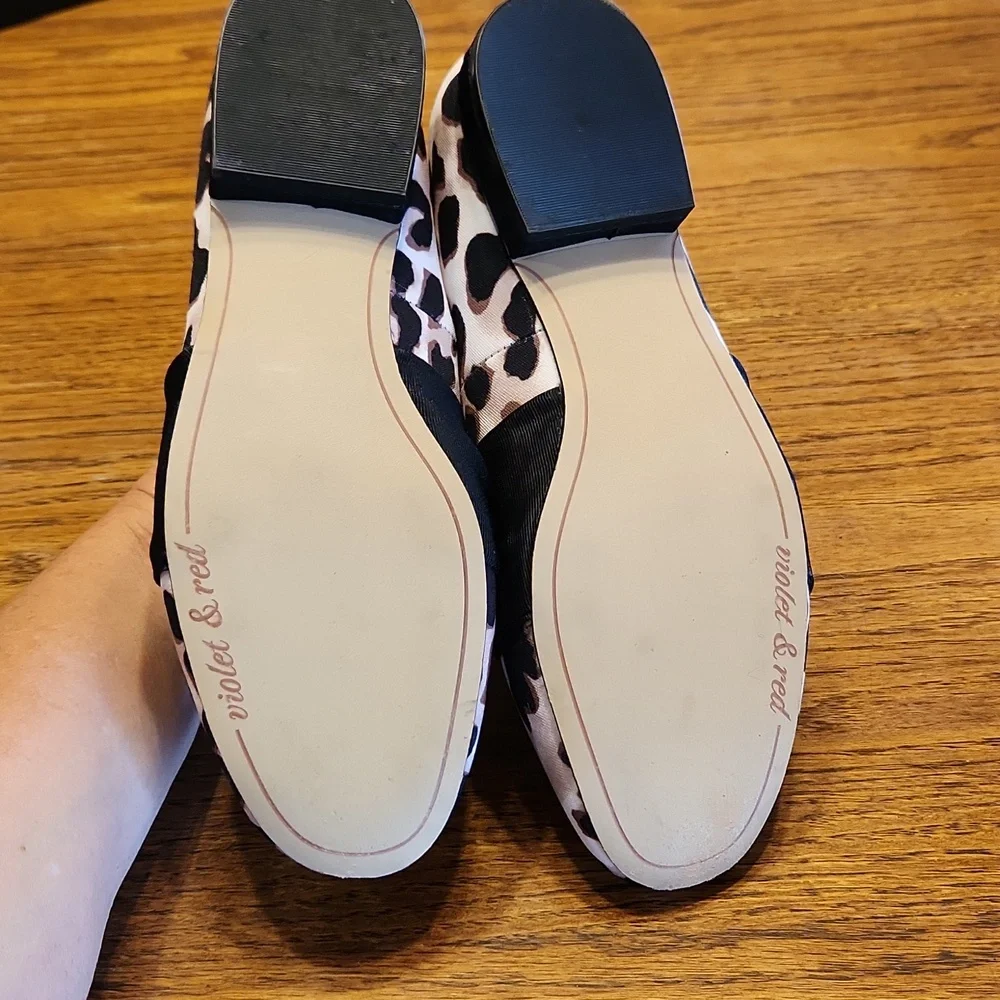 Violet & Red Leopard Flats Size 7